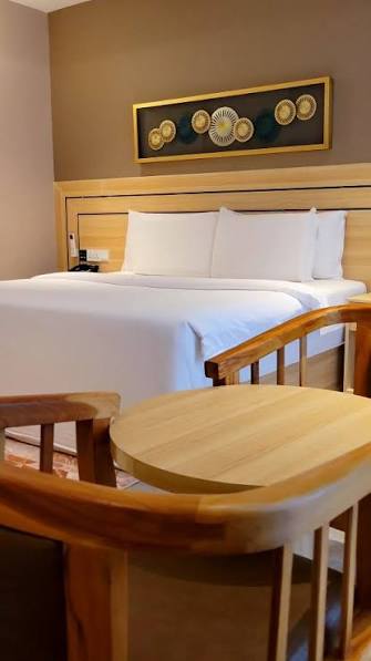Comfortable modern hotel guest room