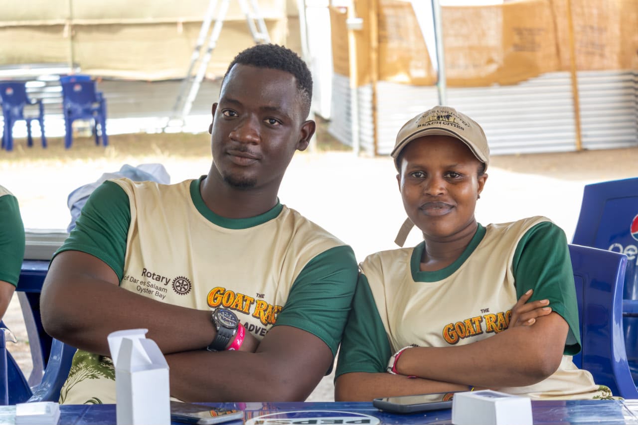 Rotary community service — members of the Rotary Club of Dar es Salaam Oyster Bay at the Goat Race