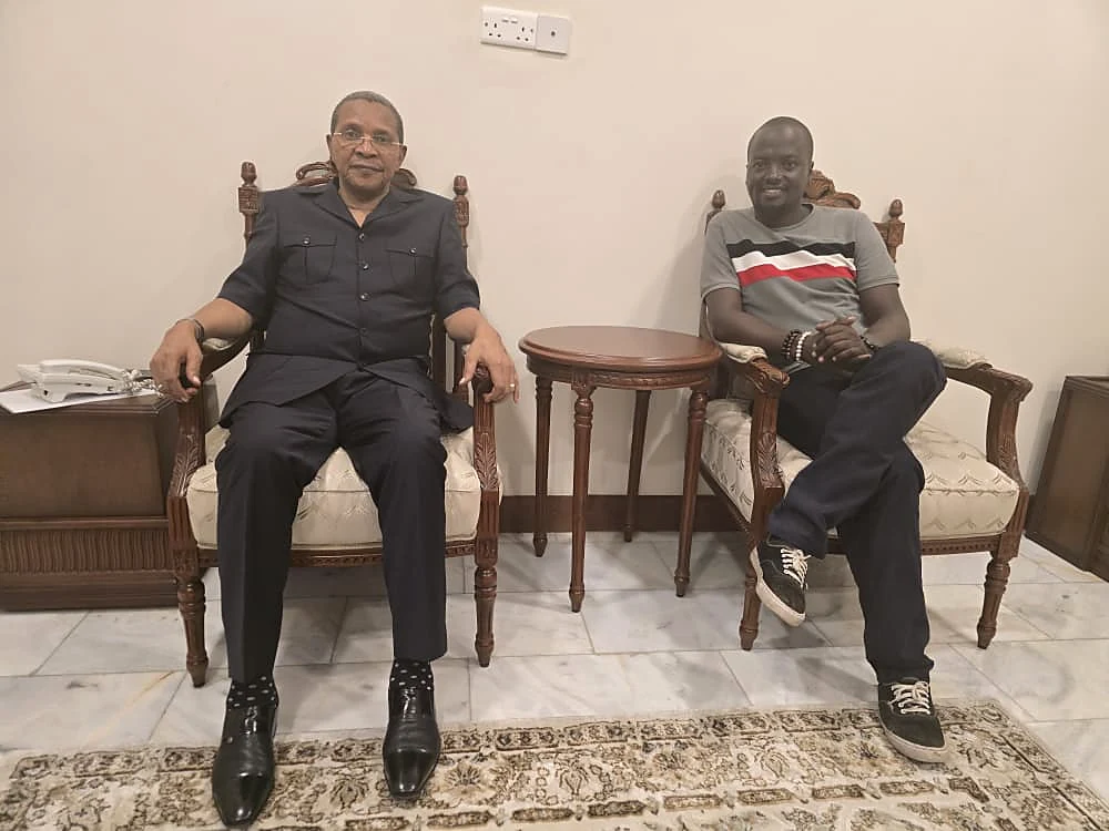James Thadeus Mramba (Mr. English) with former President Jakaya Mrisho Kikwete